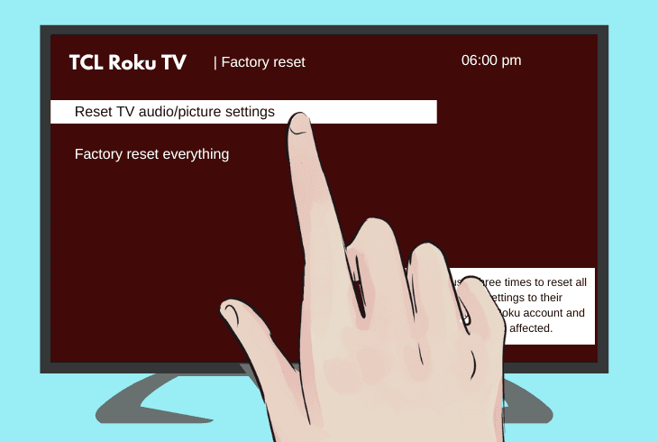 reset the roku tv to default