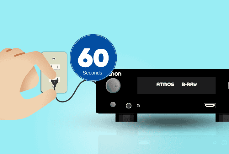 hard reset the denon receiver
