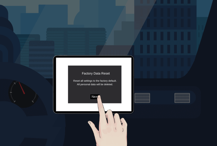 restore the infotainment system to defaults