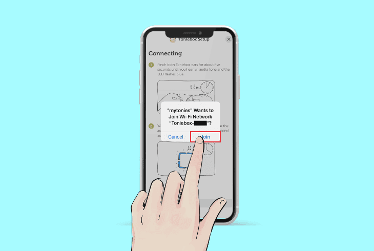 connect toniebox to mobile hotspot
