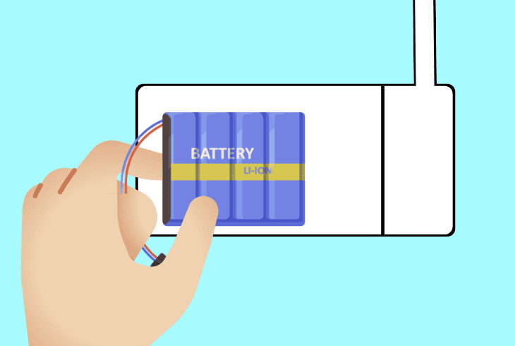 reconnect the baby monitor battery