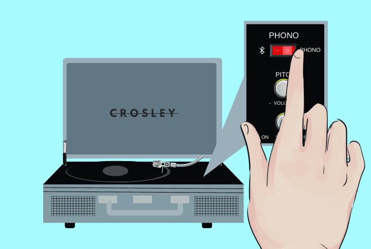 set the player to phono mode