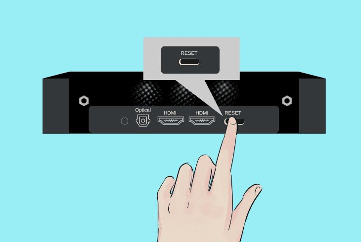 factory reset the roku soundbar