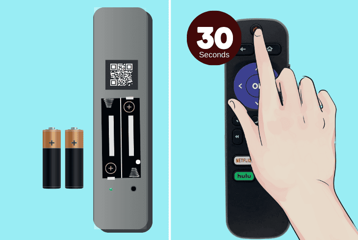 hard reset the roku tv remote