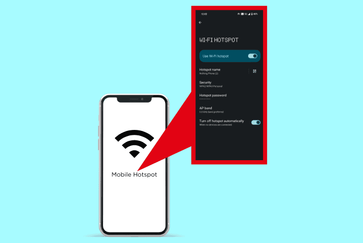 enable a hotspot on a smartphone