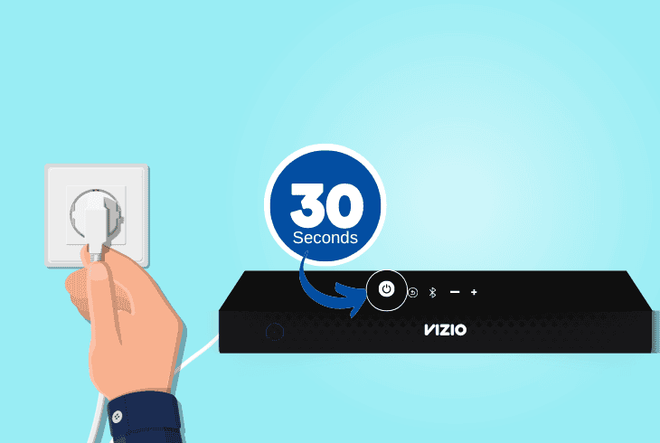 how to power cycle vizio soundbar