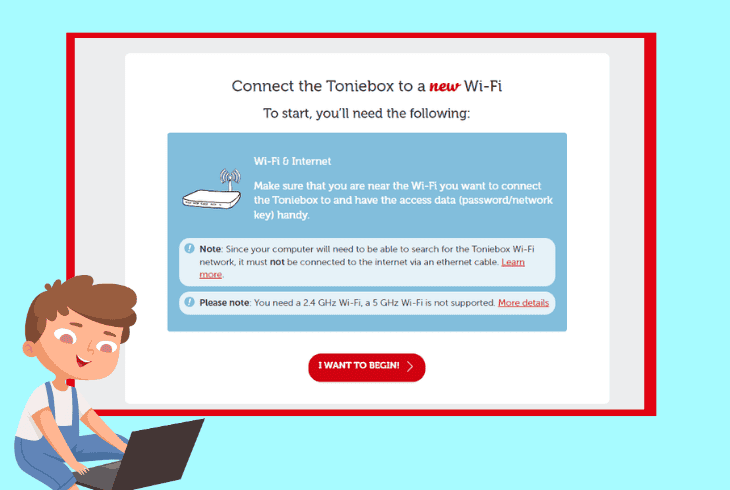 change wifi on toniebox via my.tonies.com