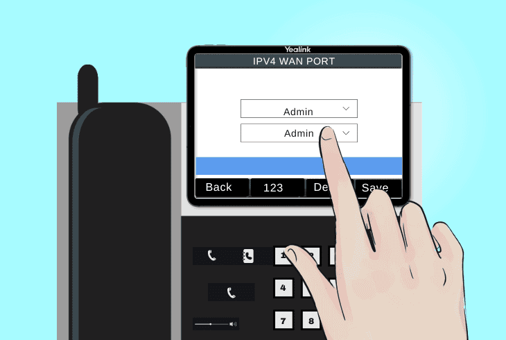 set yealink to “dhcp” for ip