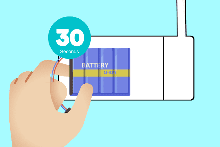 reseat the babysense monitor’s battery