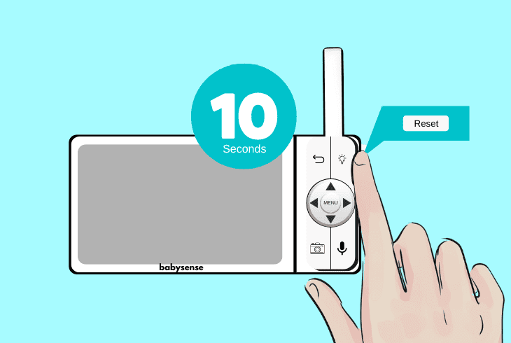 factory reset the babysense monitor