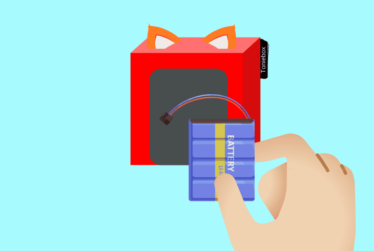 replug the toniebox battery