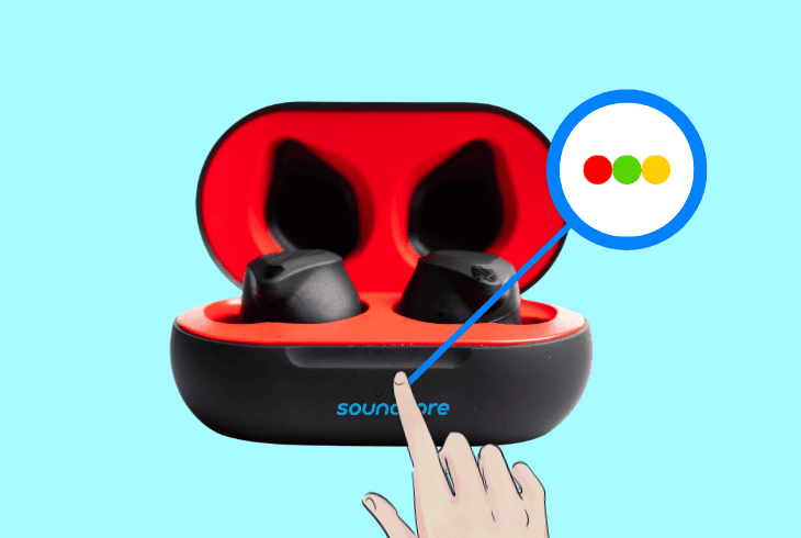 reset the soundcore earbuds case