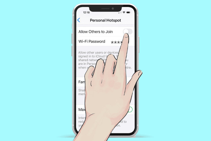 how to share a hotspot on iphone