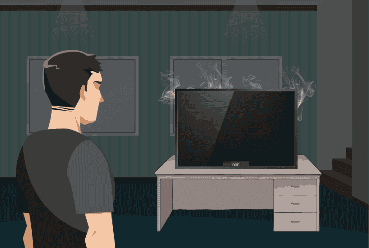 check if onn roku tv is overheating