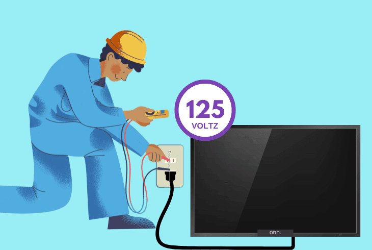 inspect the power supply of the tv