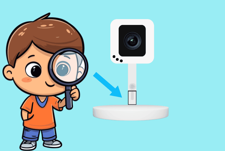inspect the camera’s stand setup
