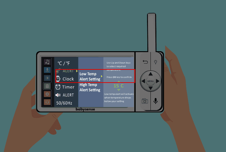 configure the temperature alert settings