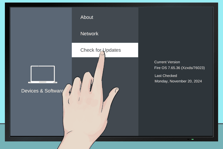 update the toshiba fire tv system
