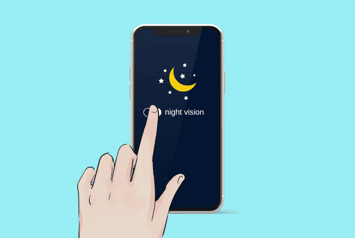 set the “night vision” feature to “off”