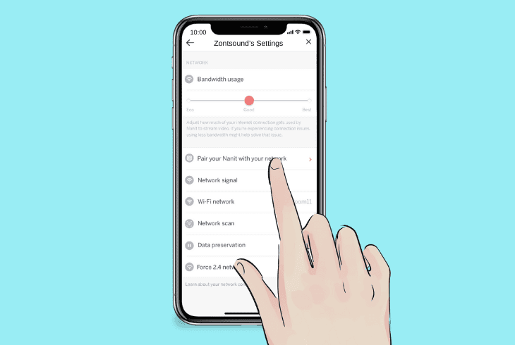 verify nanit connection to the wi-fi