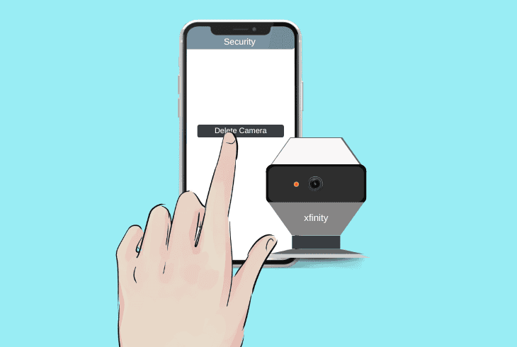remove the xfinity camera from the app