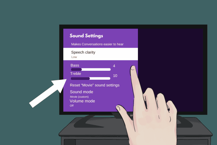 adjust onn roku tv audio settings
