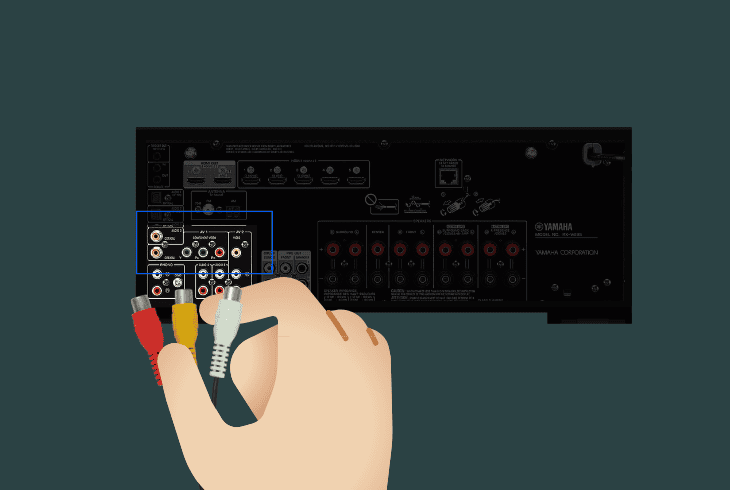 reconnect the audio pin subwoofer cable