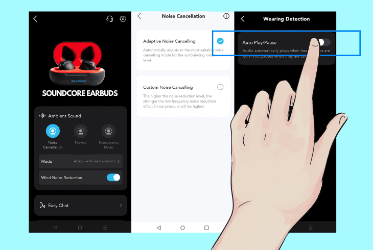 deactivate the “wear detection” feature
