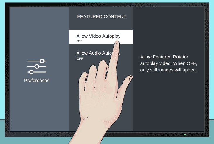 turn off the featured content