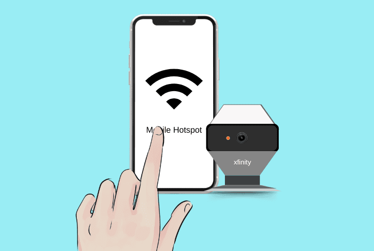 test the xfinity camera on hotspot
