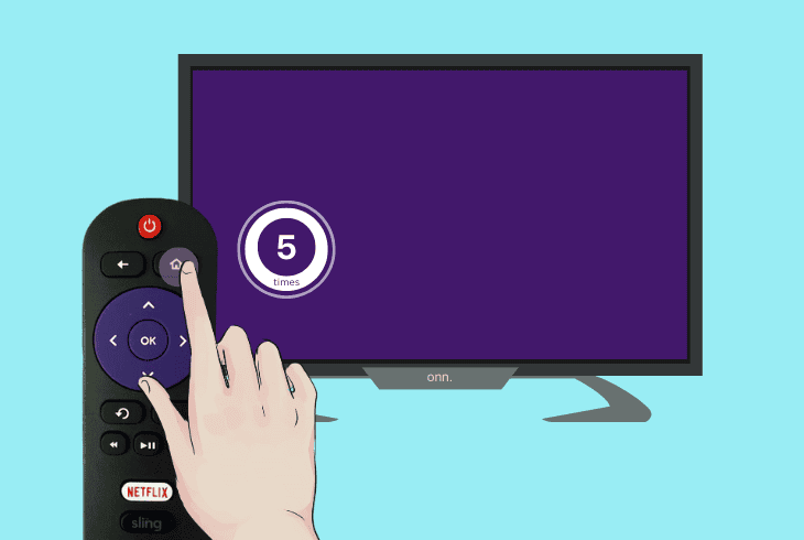 reset the onn roku tv update menu
