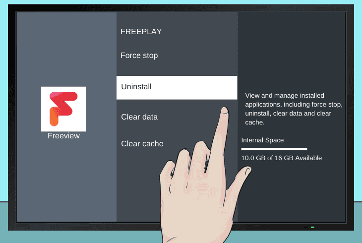 how to uninstall freeview play
