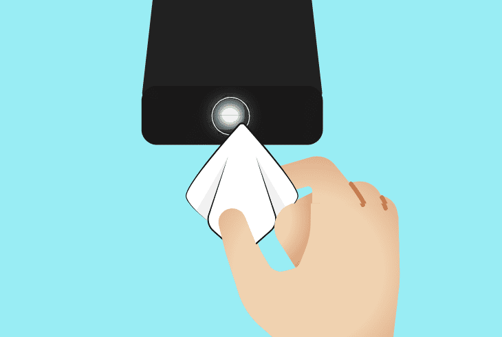 clean the receiver’s remote control