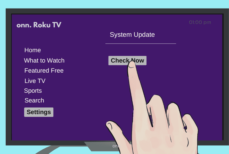 retry the onn roku tv’s os update