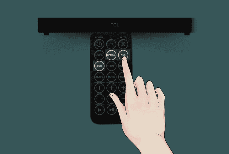change the tcl soundbar’s input source