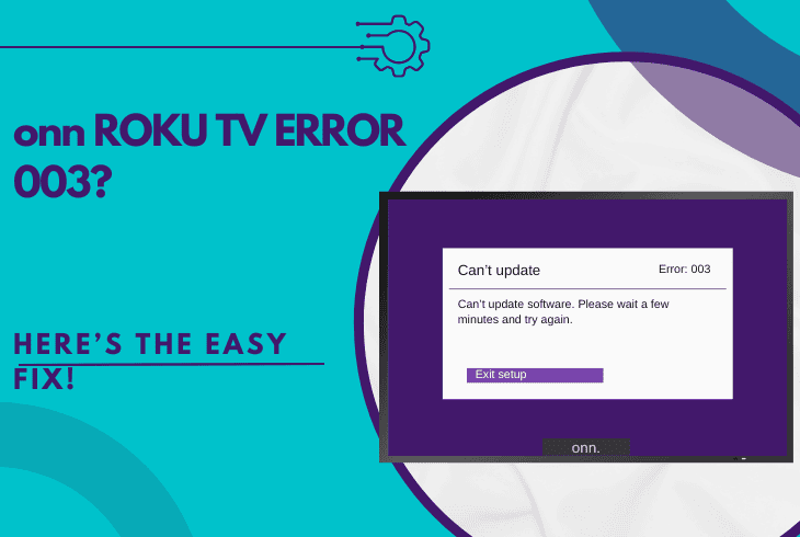 onn roku tv error 003