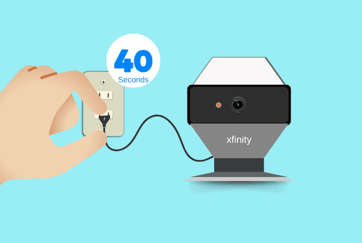 reset the power of the xfinity camera