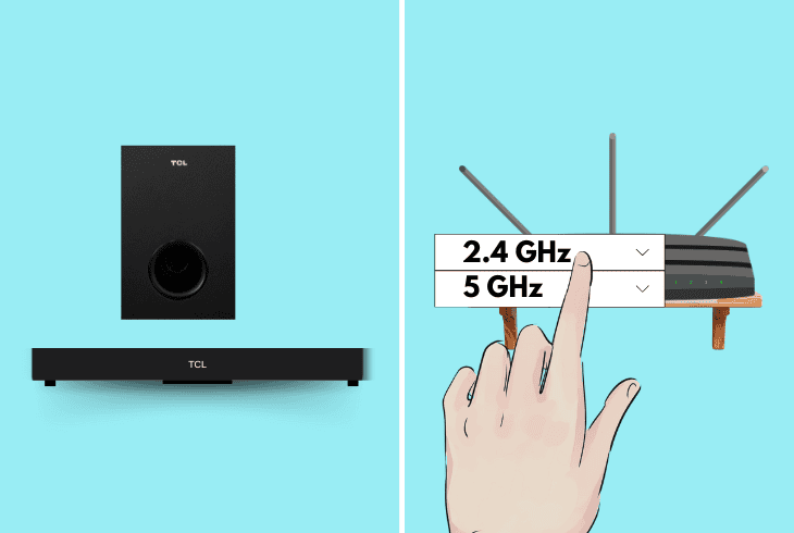 switch soundbar to 2.4 ghz or 5 ghz