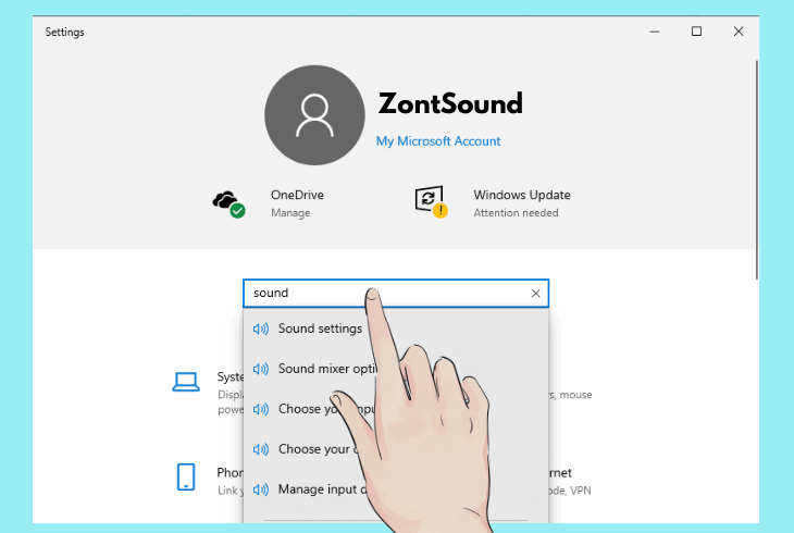 access the external device audio settings