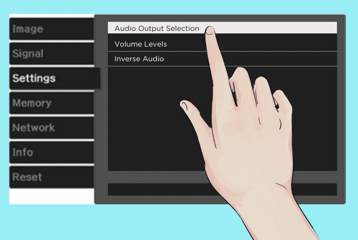 configure epson projector audio settings