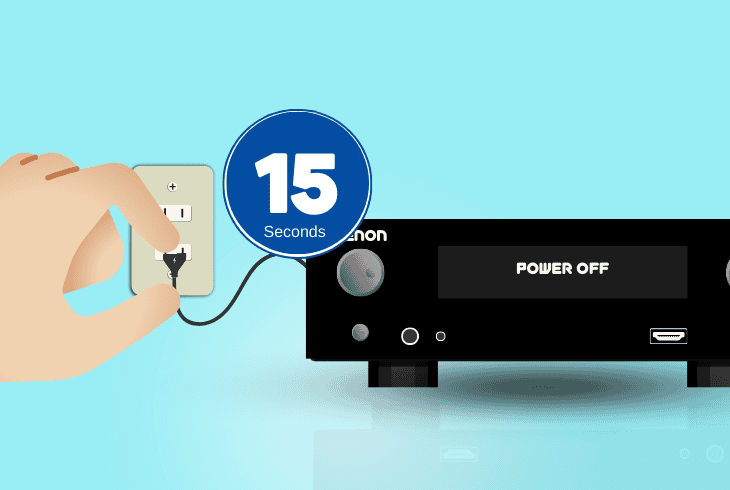 reset the denon avr’s power supply
