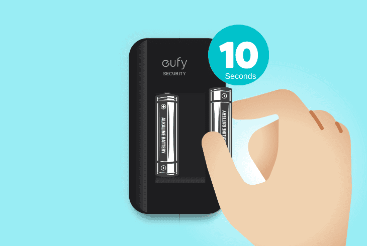 power cycle a battery-powered eufy doorbell