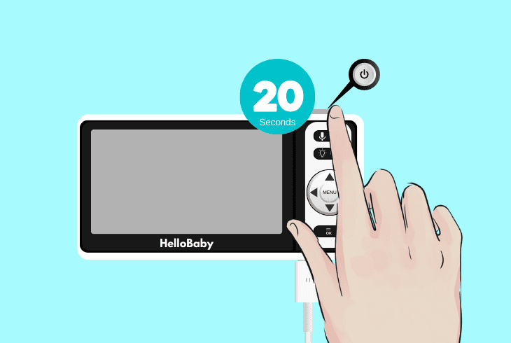 power reset a battery-operated monitor