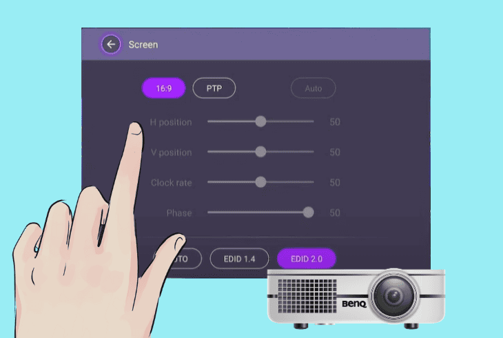 adjust the benq hdmi equalizer
