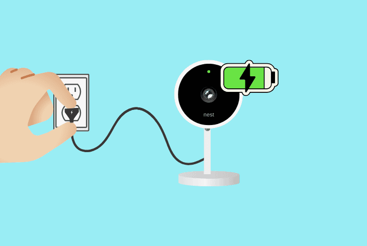 check if the nest camera is charged
