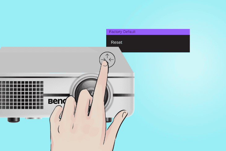 reset benq to default system settings