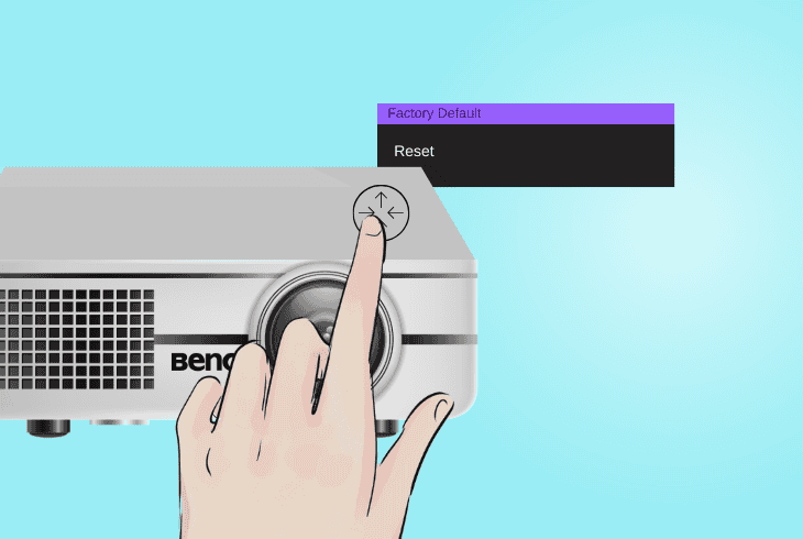 reset the projector to factory defaults