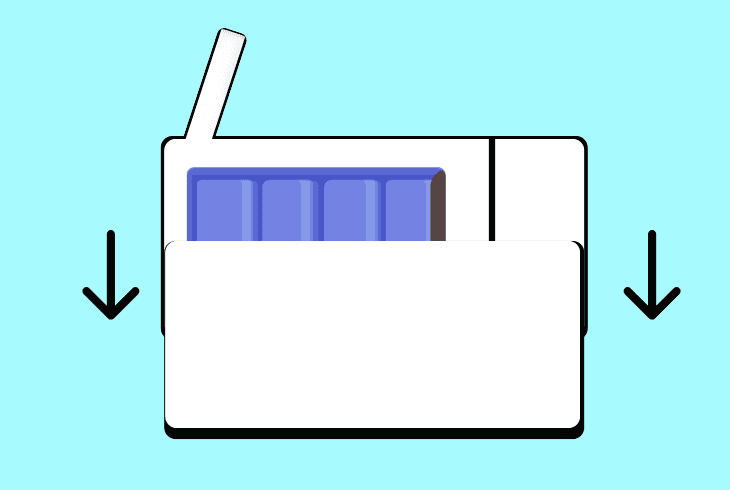 reinsert the internal battery (battery-operated monitor)