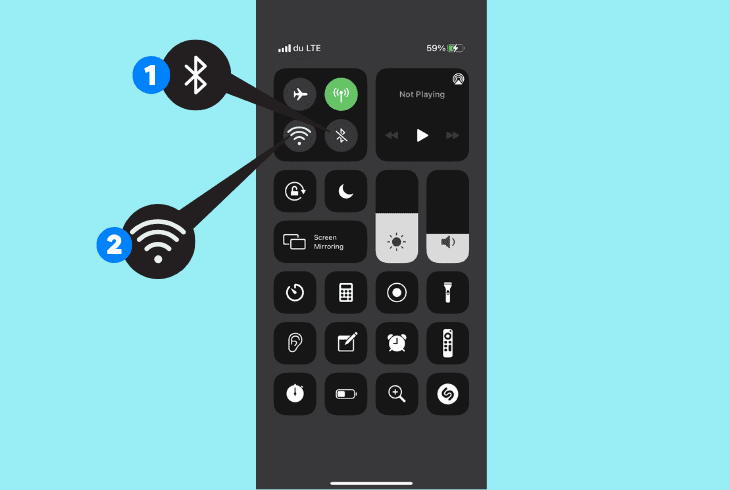 enable wi-fi & bluetooth on the iphone