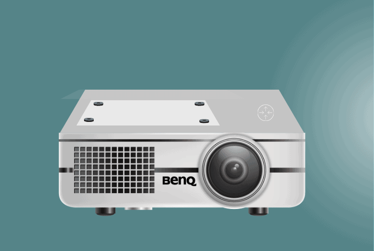 close benq’s lamp door securely